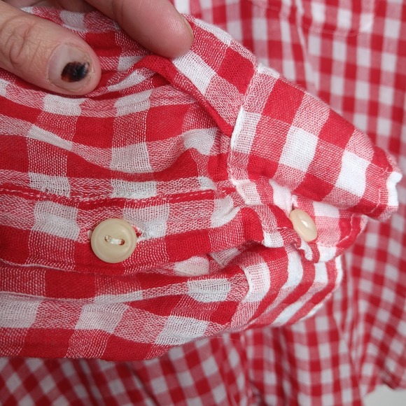 Denim & Supply Ralph Lauren RL Utility Shirt XL Red White Check Country Western - Picture 6 of 9